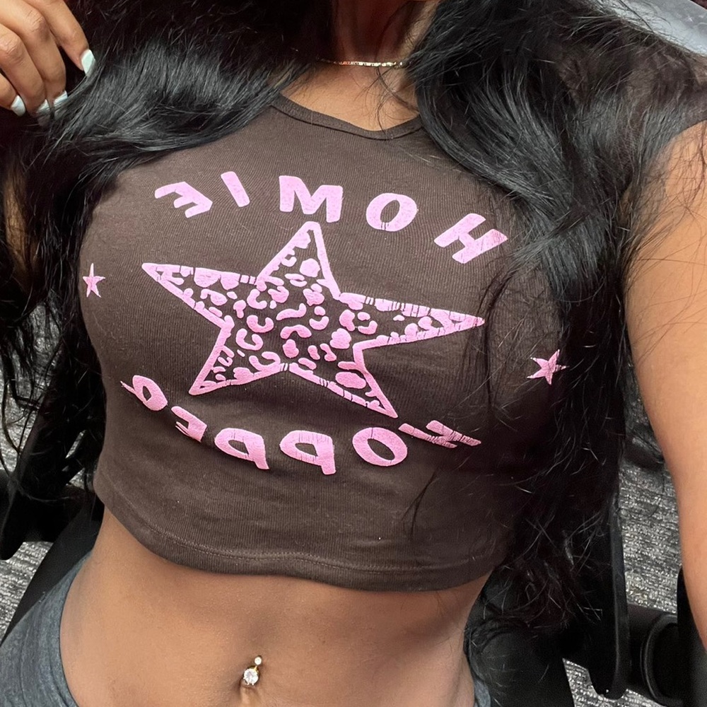 Brown Crop Top